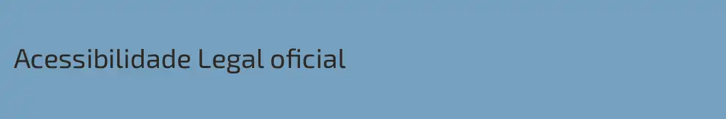 Acessibilidade Legal oficial